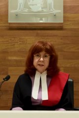 new District Court Judge Julie Wager, speaking during the virtual farewell new District Court Judge Julie Wager, speaking during the virtual farewell